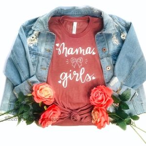 Mama Of Girls | Mauve T-Shirt
